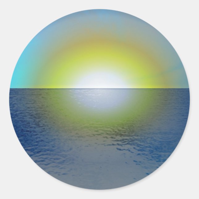 Sunset Classic Round Sticker (Front)