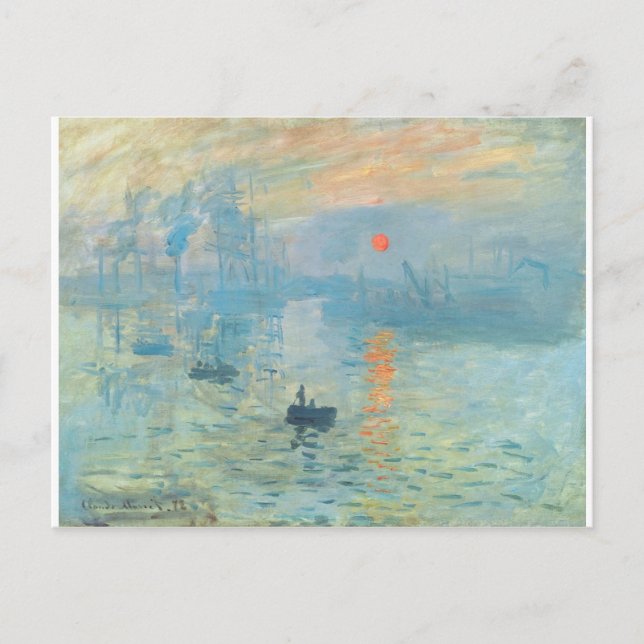 Sunset - Claude Monet Postcard (Front)