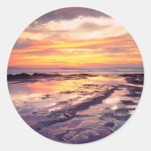 Sunset Cliffs tide pools Classic Round Sticker