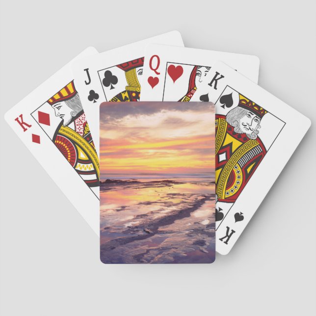 Sunset Cliffs tide pools Playing Cards (Back)