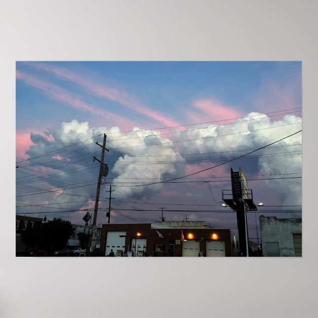 Sunset Cloud Formations Photo Poster (Front)