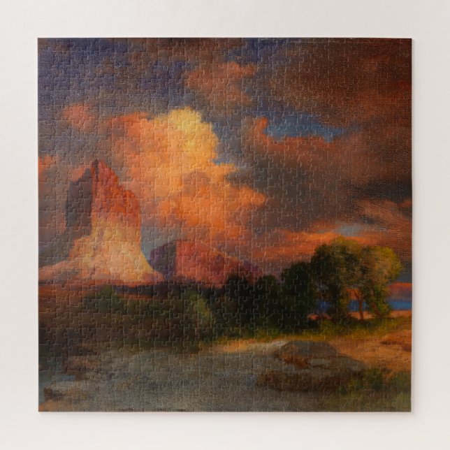 Sunset Cloud Green River Wyoming by Thomas Moran Jigsaw Puzzle (Vertical)