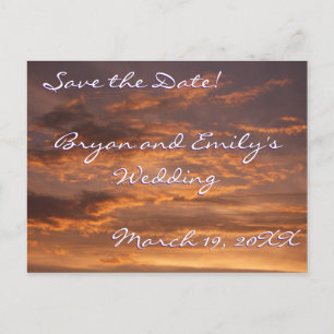 Sunset Clouds Announcement Postcard