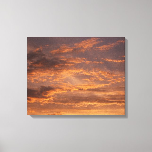 Sunset Clouds I Colourful Sky Photography Canvas Print (Front)