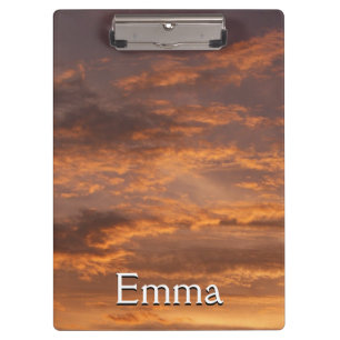 Sunset Clouds I Colourful Sky Photography Clipboard