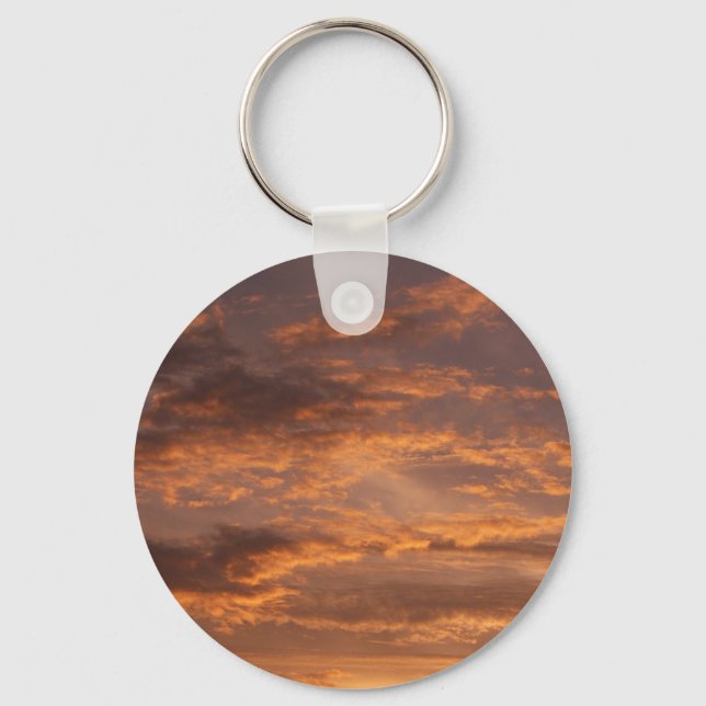 Sunset Clouds I Colourful Sky Photography Key Ring (Front)