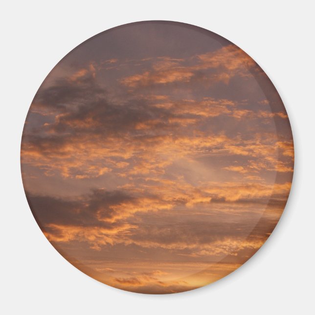 Sunset Clouds I Colourful Sky Photography Magnet (Front)