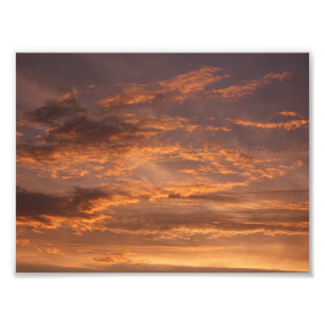 Sunset Clouds I Colourful Sky Photography Photo Print (Front)