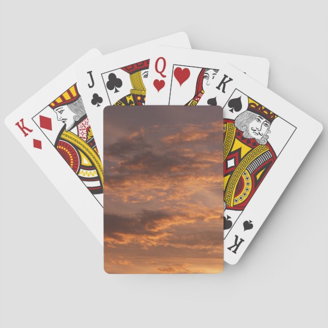 Sunset Clouds I Colourful Sky Photography Playing Cards (Back)