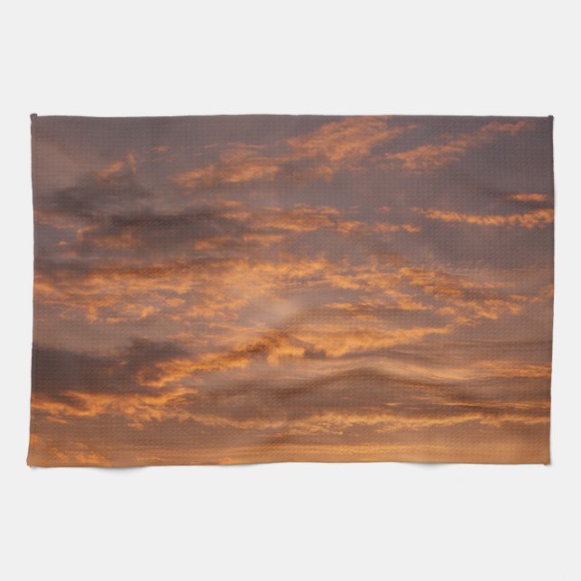 Sunset Clouds I Colourful Sky Photography Tea Towel (Horizontal)