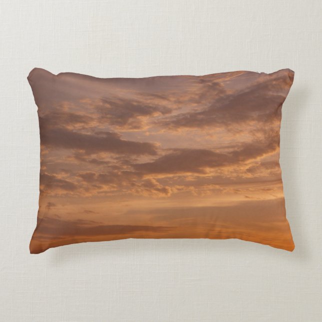 Sunset Clouds II Pastel Abstract Nature Decorative Cushion (Front)
