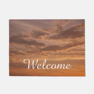 Sunset Clouds II Pastel Abstract Nature Doormat