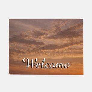 Sunset Clouds II Pastel Abstract Nature Doormat