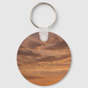 Sunset Clouds II Pastel Abstract Nature Key Ring
