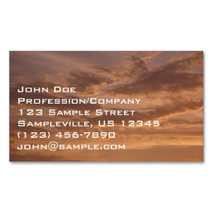 Sunset Clouds II Pastel Abstract Nature Magnetic Business Card