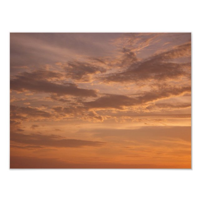 Sunset Clouds II Pastel Abstract Nature Photo Print (Front)