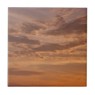 Sunset Clouds II Pastel Abstract Nature Tile