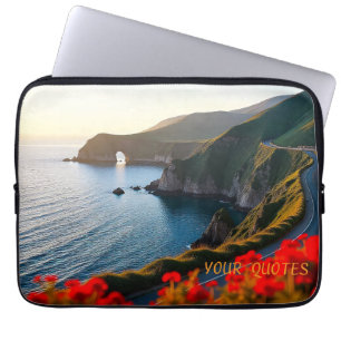 Sunset Coastal Landscape– Dramatic Nature Wall Art Laptop Sleeve