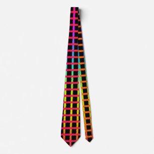 Sunset Colorful Lines Crazy Fun Tie