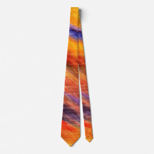 Sunset Colors Neck Tie Modern Abstract Design