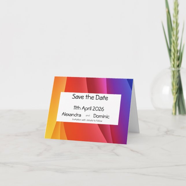 Sunset colour ombre gradient background announcement (Front)