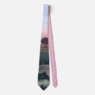 sunset colours and autumn coloured trees tie