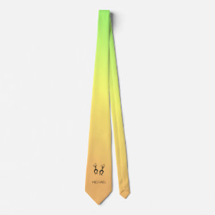 Sunset Colours and Silhouette Dancers Neck Tie