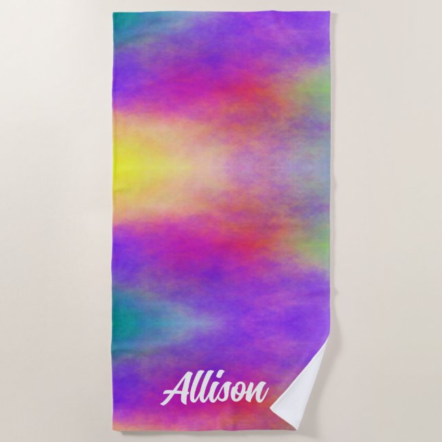 Sunset Colours Gradient Beach Towel (Front)