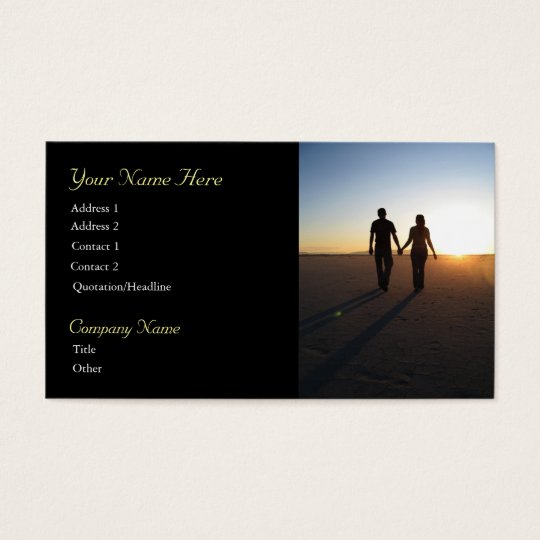 Sunset Couple Business Cards