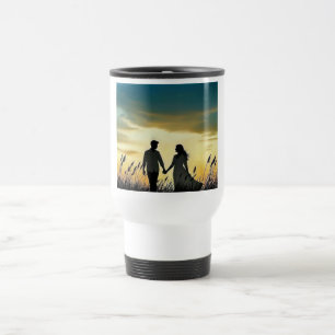 Sunset Couple Love Travel Mug