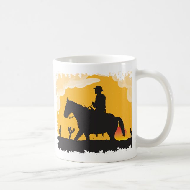 Sunset Cowboy Coffee Mug (Right)