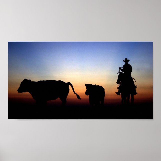 Sunset Cowboy Poster (Front)