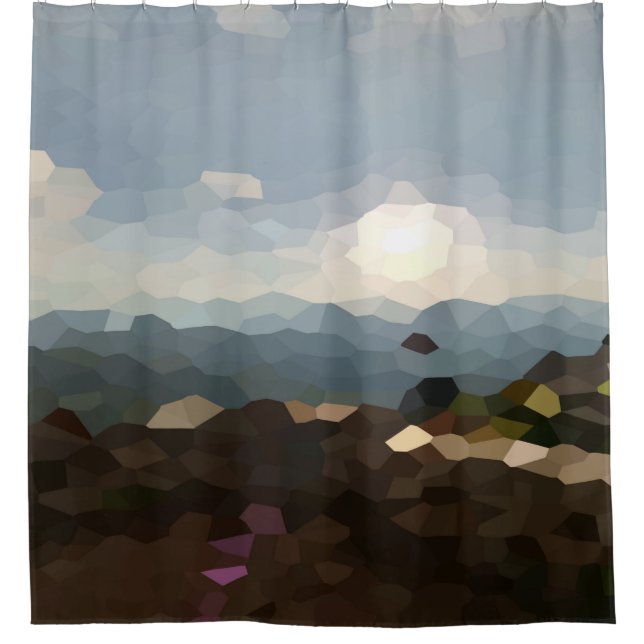 Sunset Craggy Gardens Blue Ridge Mountains Shower Curtain (Front)