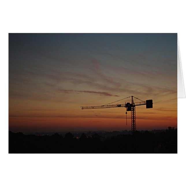 Sunset Crane Card (Front Horizontal)