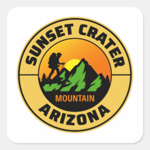 Sunset Crater Arizona Hiking Climbing  Square Sticker