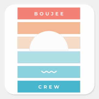 sunset crew 6 pack sticker