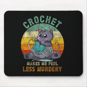 Sunset Crochet Cat Mum Makes Me Feel Less-murdery Mouse Mat