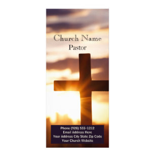 Sunset Cross Church Bible Rack Card, Ministry Card