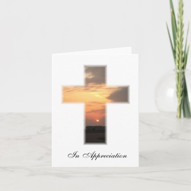 Sunset cross Thank you Card (Front)