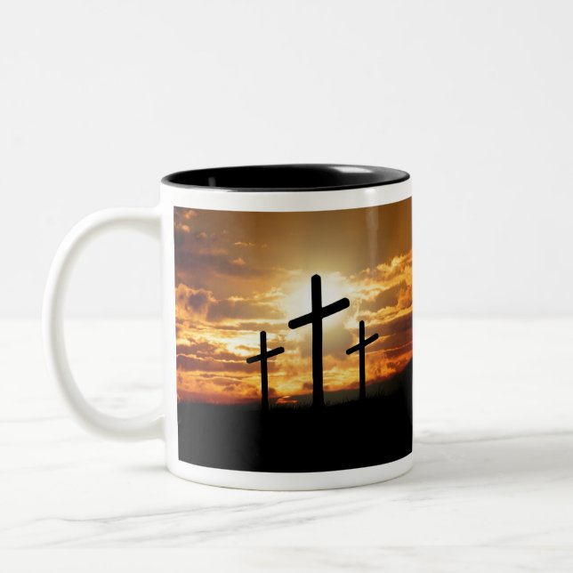 Sunset Cross Two-Tone Coffee Mug (Left)