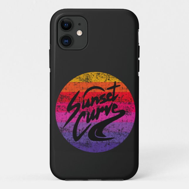 Sunset Curve retro design Case-Mate iPhone Case (Back)