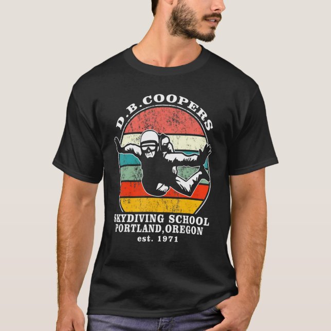 Sunset D B  Cooper Skydiving School Cryptid Urban  T-Shirt (Front)
