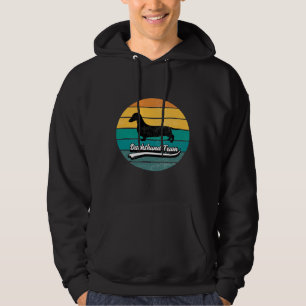 Sunset Dachshund Team Dog Breed Lover Silhouette Hoodie