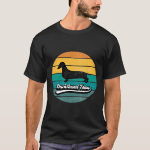Sunset Dachshund Team Dog Breed Lover Silhouette T-Shirt
