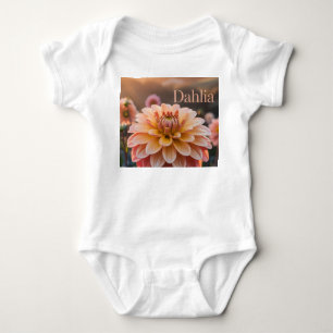 Sunset Dahlia Garden Baby Bodysuit