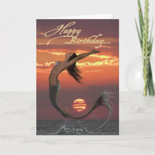sunset dance happy birthday card