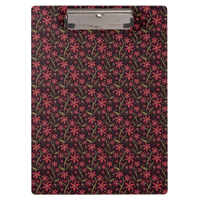 Sunset | Dancing Watercolor Daisies Clipboard (Front)