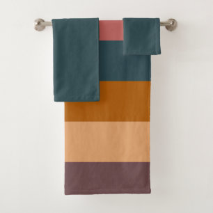 Sunset Dark Teal Bath Towel Set