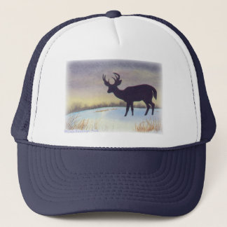 Sunset Deer Painting Trucker Hat