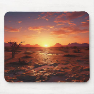 Sunset Desert Landscape Mouse Mat
